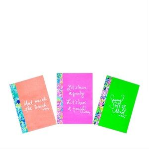 NWT Lilly Pulitzer Notebook Set of 3